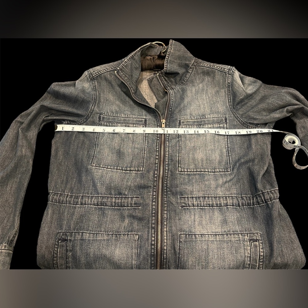 GAP Jean Denim Jacket with drawstring waist - Picture 3 of 6